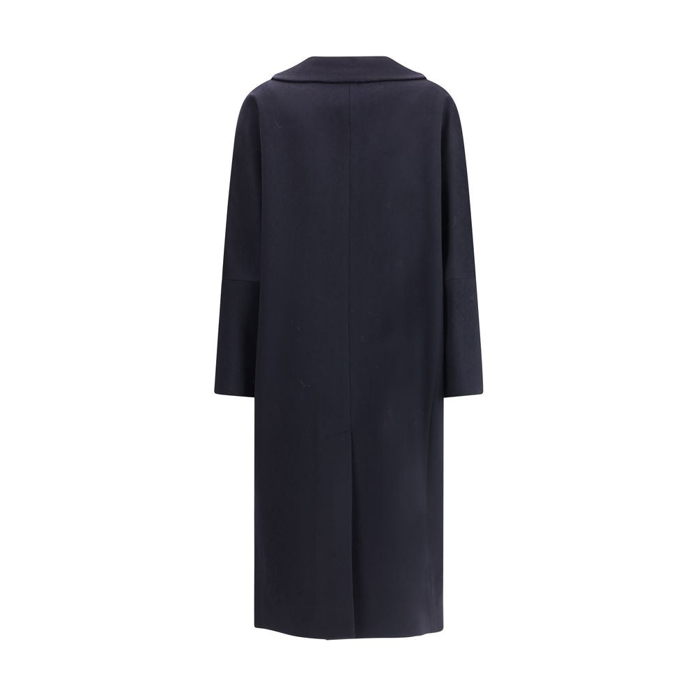 Lardini Black Cashmere Coat Lardini