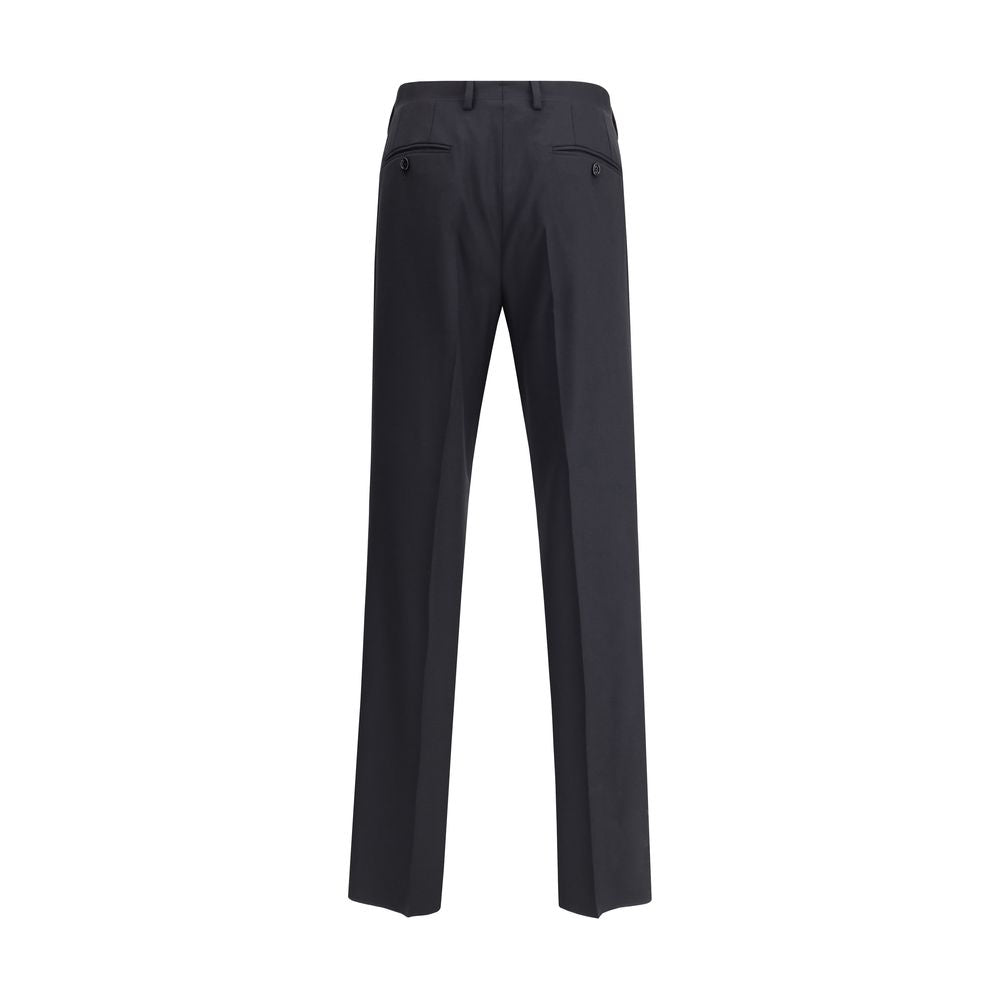 Lardini Black Viscose Casual Pants Lardini