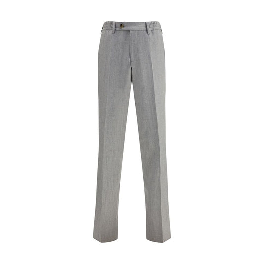 Lardini Gray Fleece Wool Chino Pants Lardini