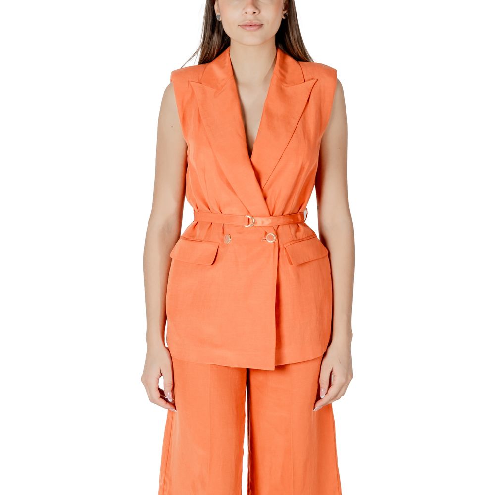 Liu Jo Orange Lyocell Waistcoat Liu Jo