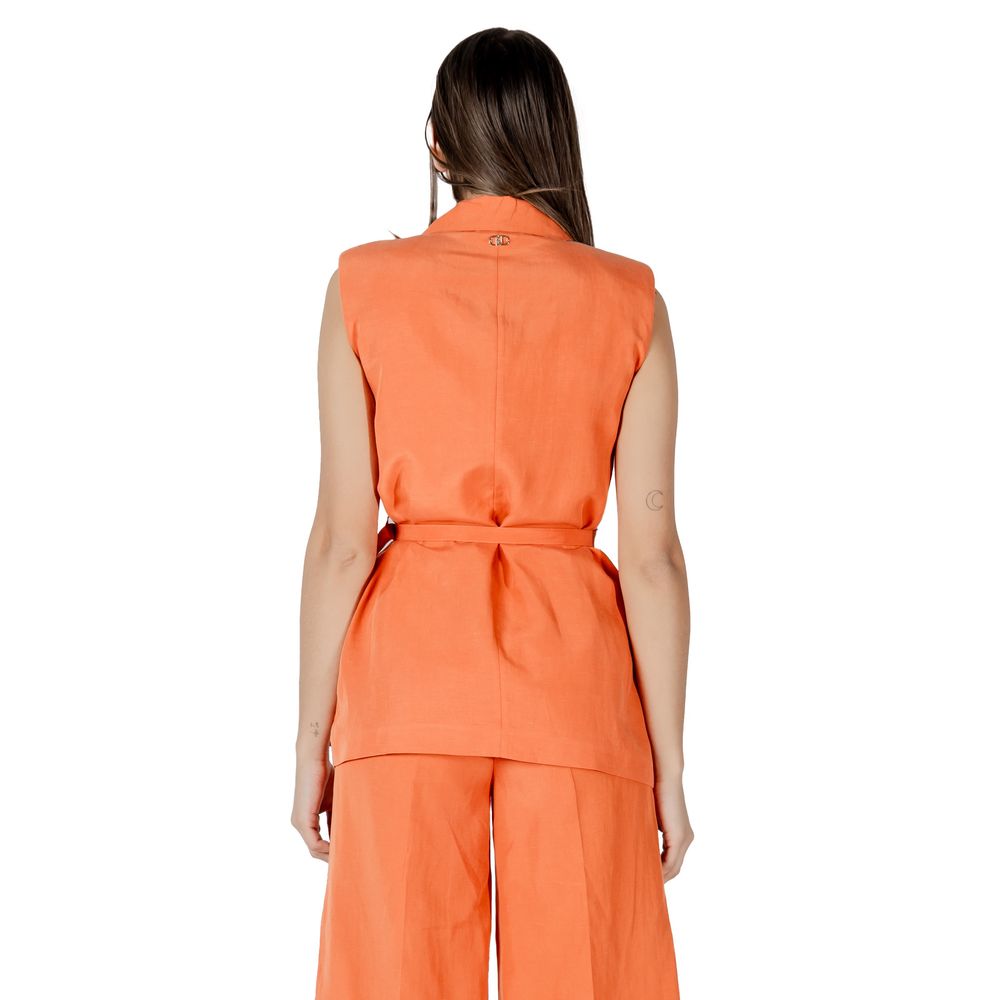 Liu Jo Orange Lyocell Waistcoat Liu Jo