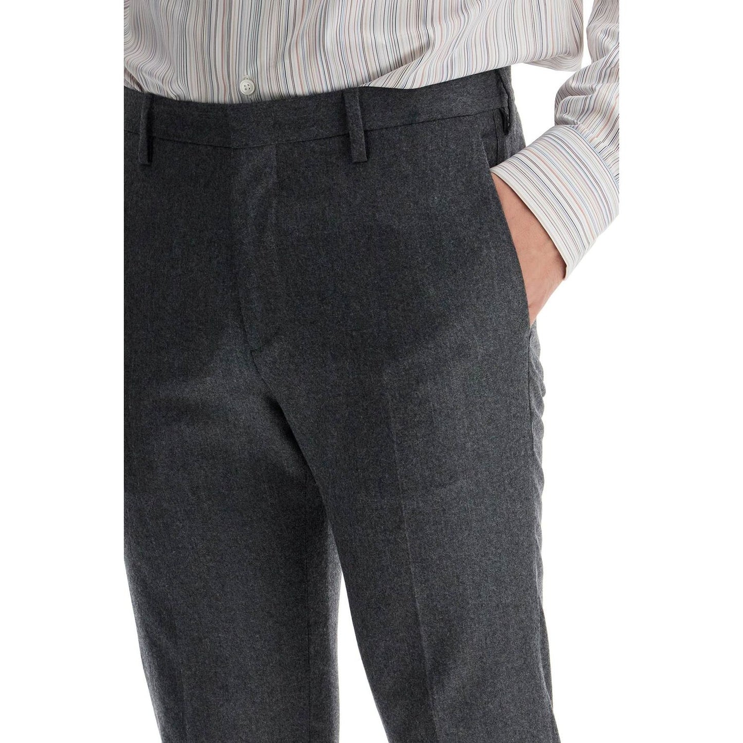 Paul Smith slim fit flannel trousers in eight Trousers Paul Smith