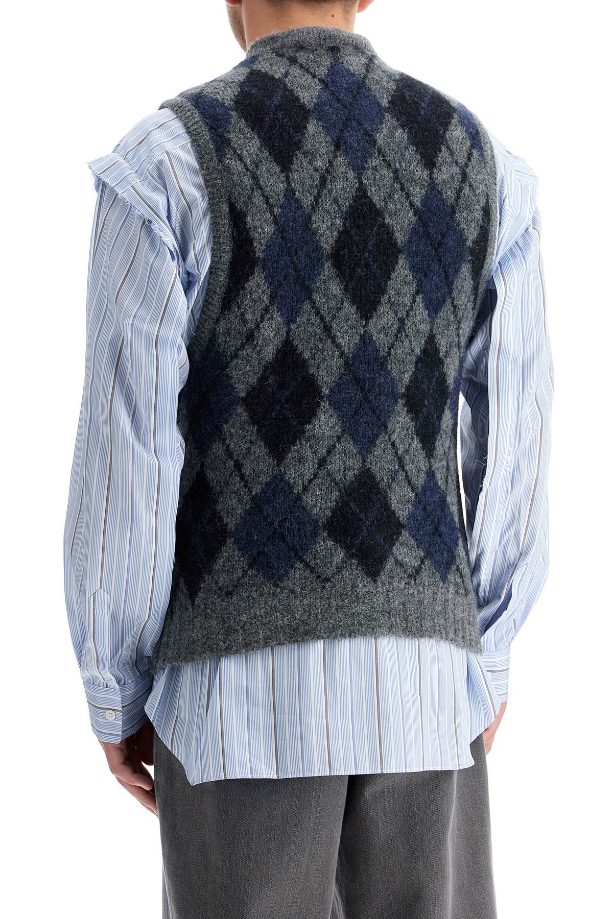 OUR LEGACY soft duke argyle formal knit vest