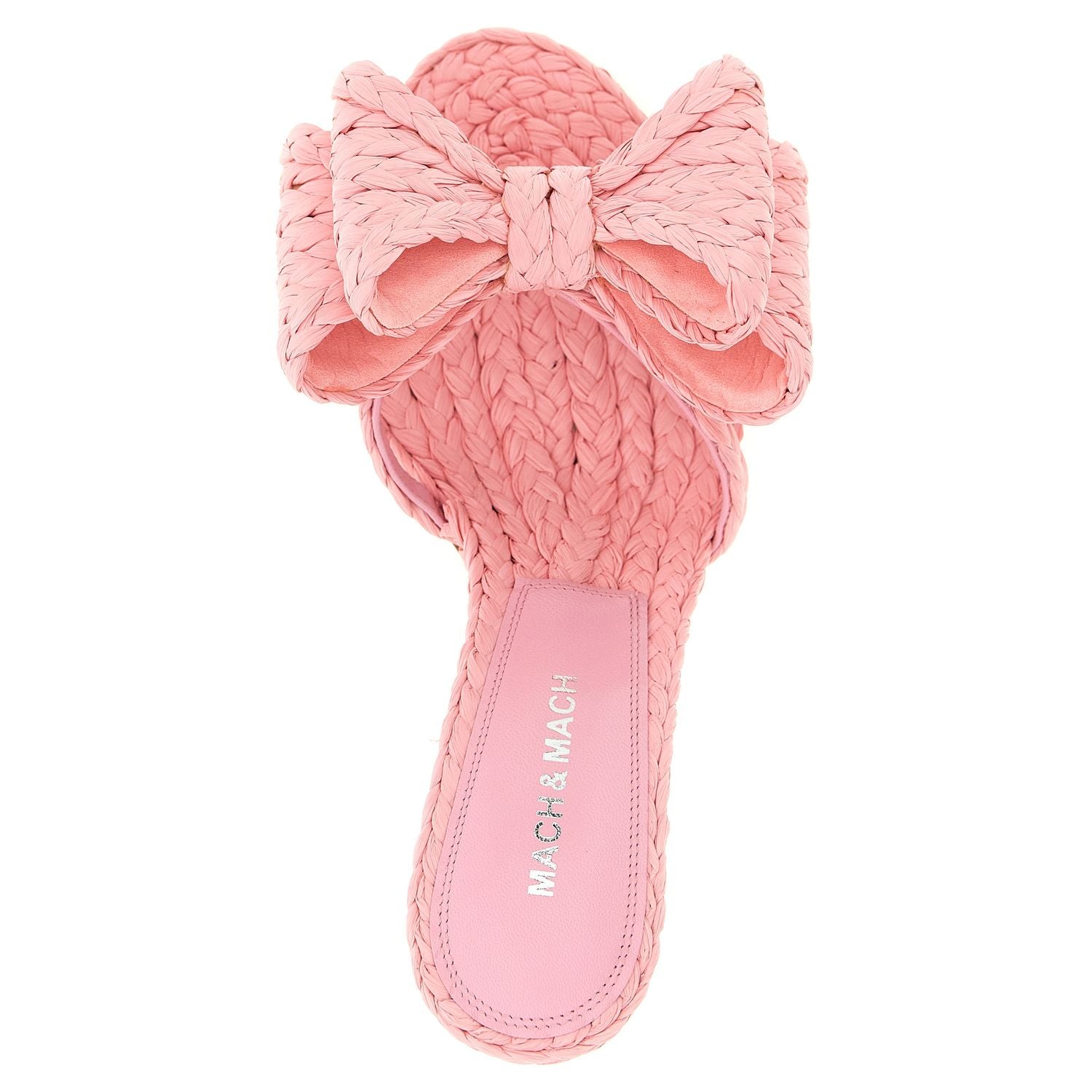 MACH & MACH Multicolor Raffia Stiletto Heel Sandals