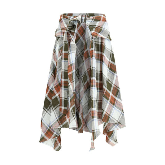 MARBELL Multicolor Linen Midi Skirt 1728,72470364320,Clothing,MARBELL,Midi - Skirts - Clothing,Multicolor,New with tags,One Size,Skirts - Clothing,Women