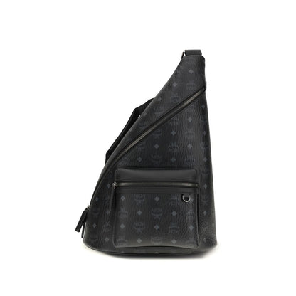 MCM Black Fabric Backpack