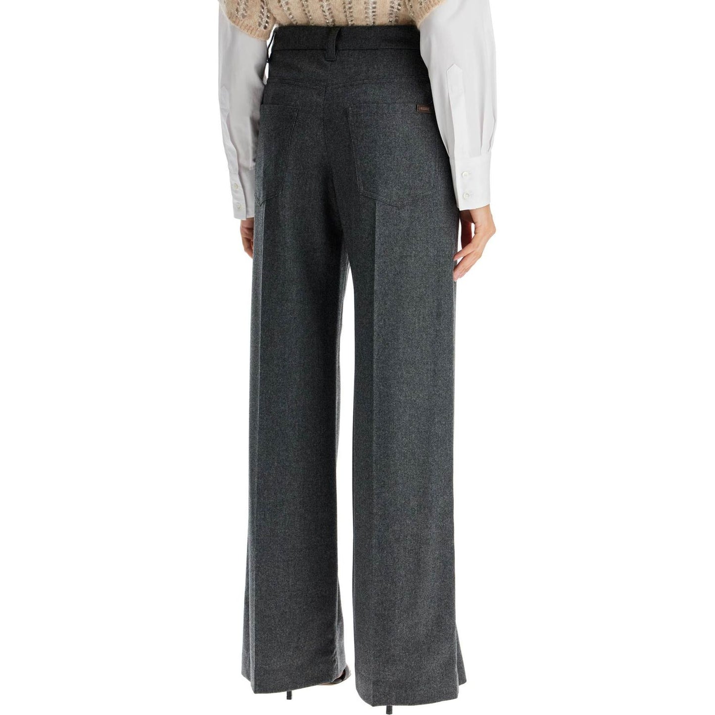 Brunello Cucinelli tailored flannel women trousers Trousers Brunello Cucinelli