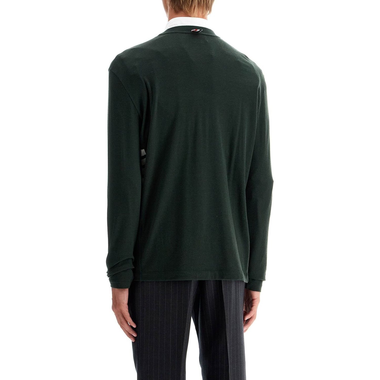 Thom Browne long-sleeved wool jersey t-shirt for men Topwear Thom Browne