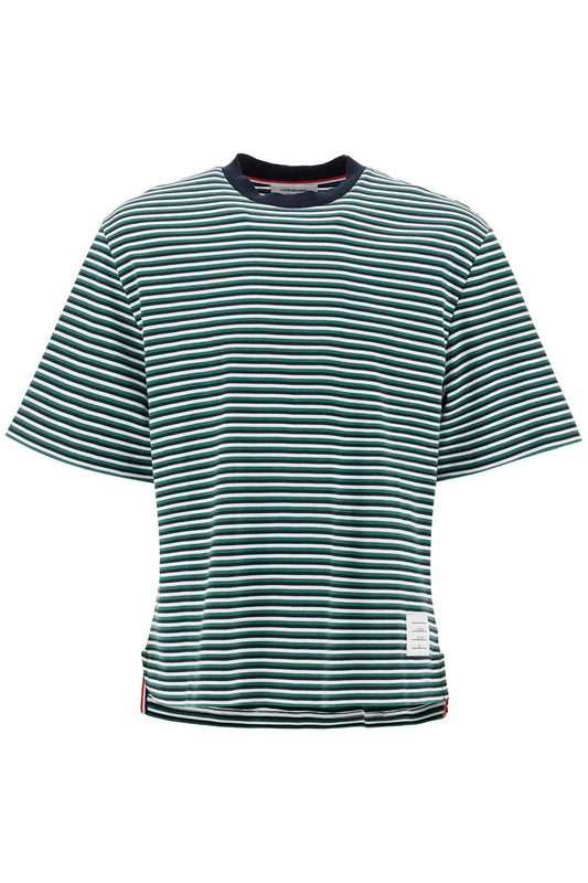 Thom Browne "striped oversized jersey t-shirt" Topwear Thom Browne