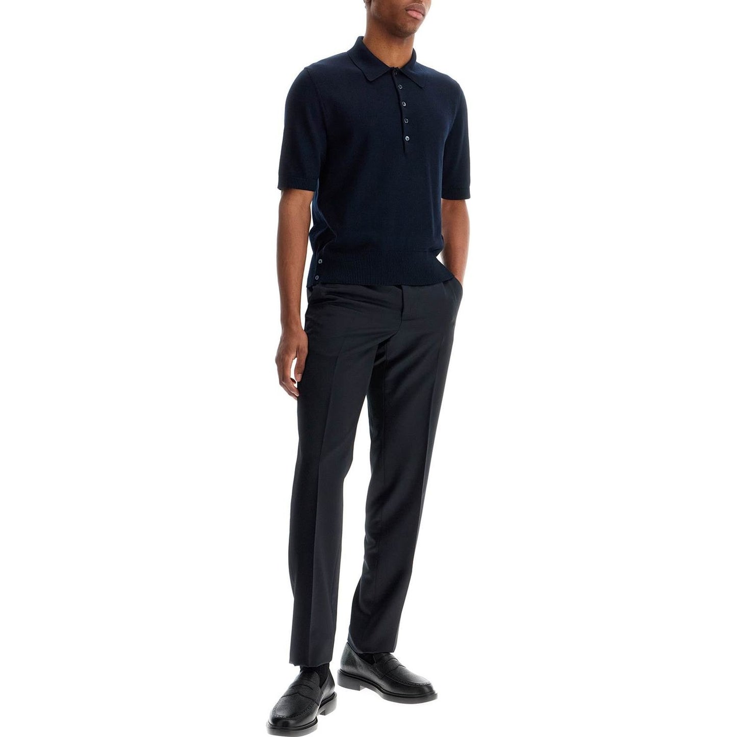 Thom Browne 4-bar knit polo shirt Topwear Thom Browne