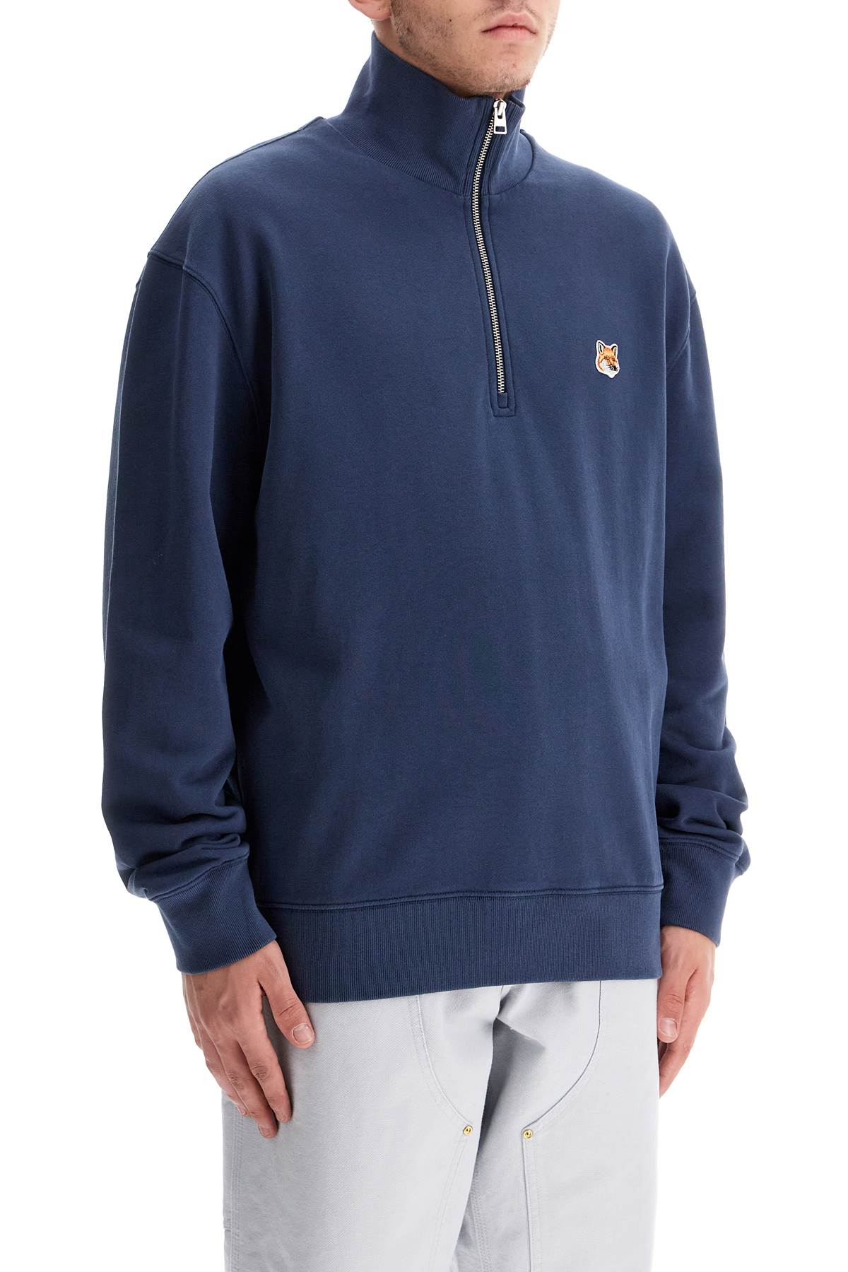 Maison Kitsune 'half-zip sweatshirt with fox head Topwear Maison Kitsune