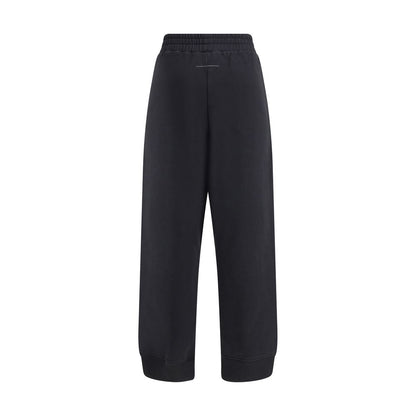 MM6 Black Cotton Joggers (Workout Pants) MM6