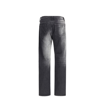MM6 Black Cotton Straight-Leg Jeans MM6