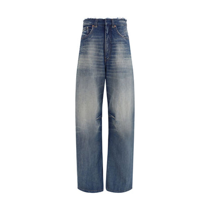 MM6 Blue Cotton Relaxed Fit Jeans MM6