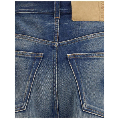 MM6 Blue Cotton Relaxed Fit Jeans MM6