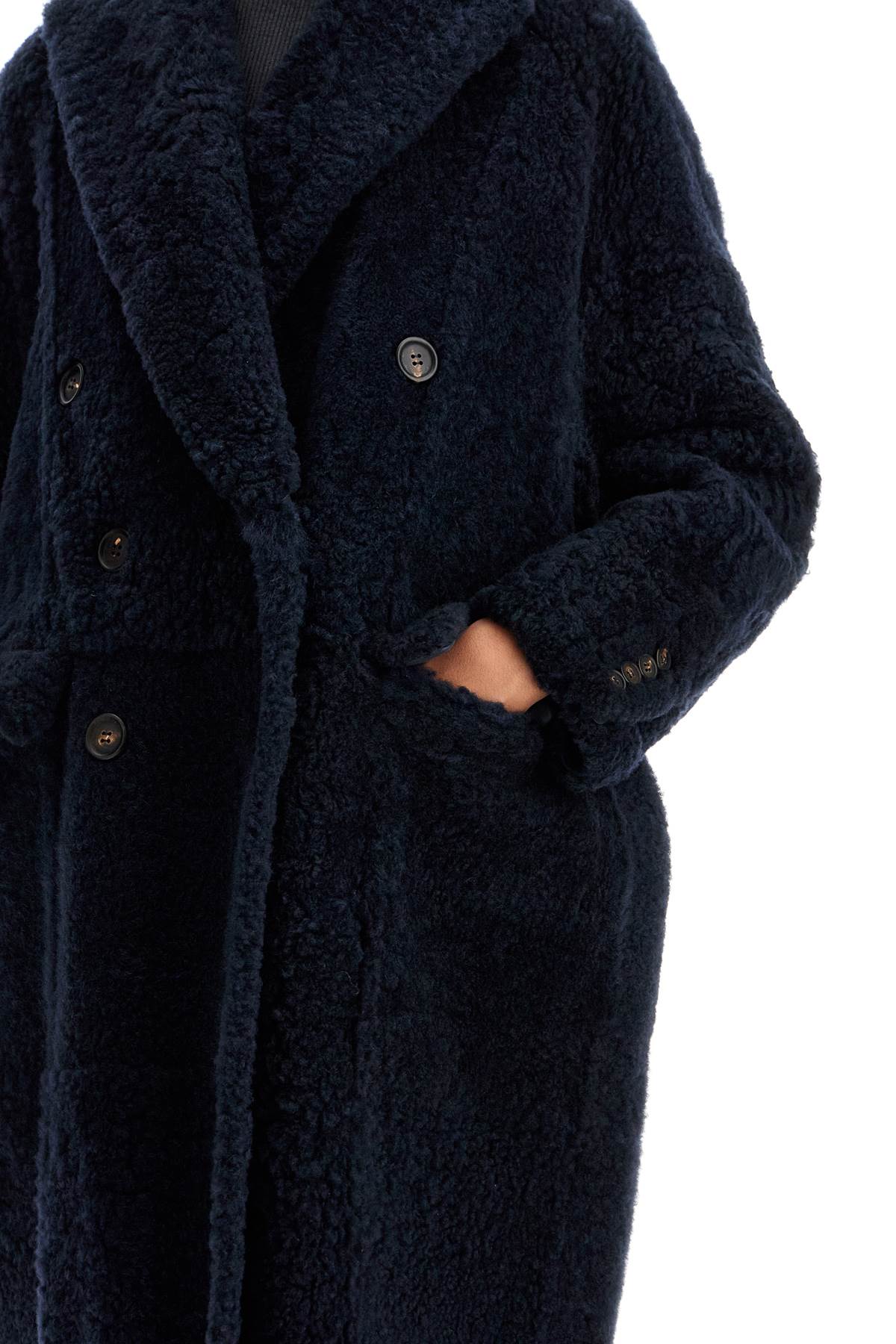 Brunello Cucinelli shearling frosty effect coat Jackets Brunello Cucinelli