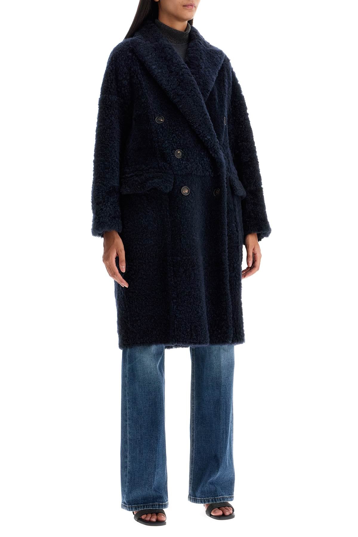 Brunello Cucinelli shearling frosty effect coat Jackets Brunello Cucinelli