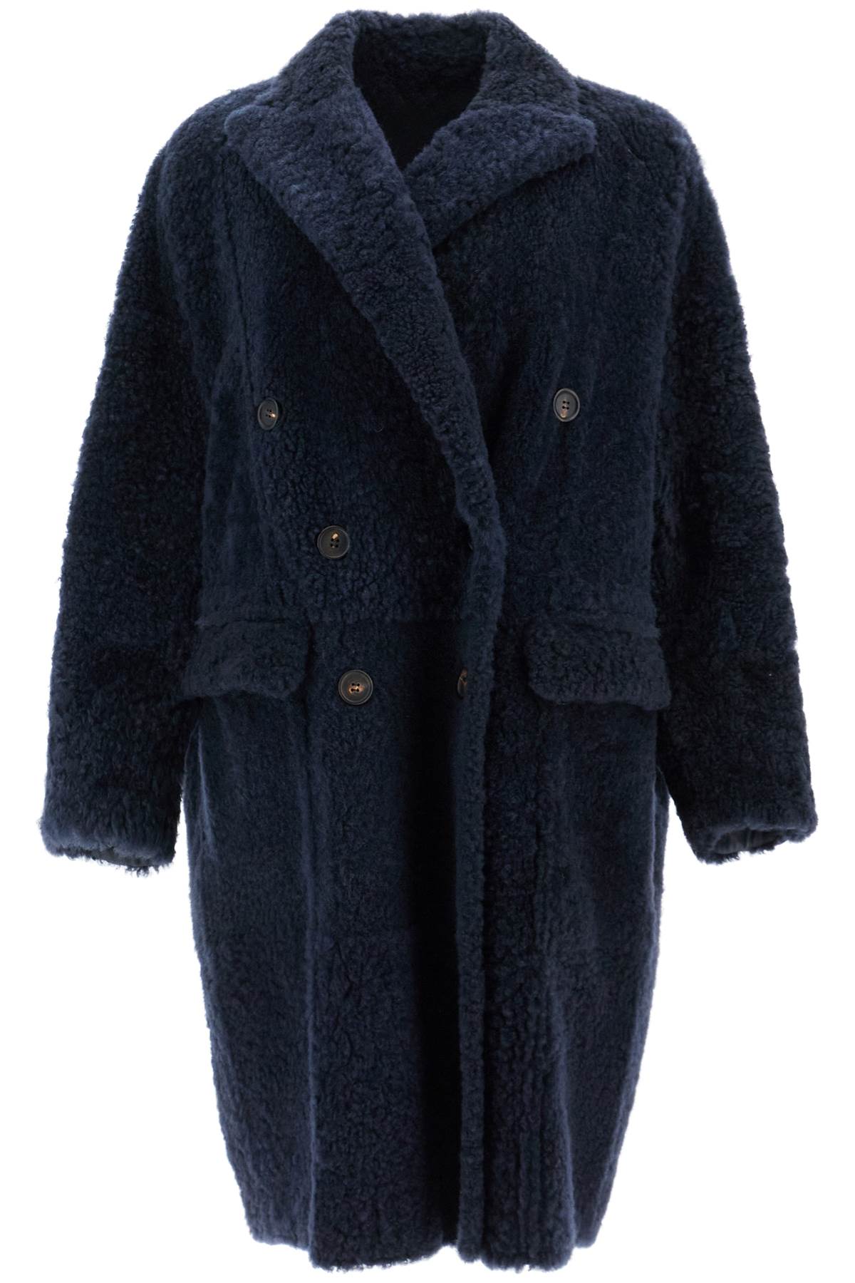 Brunello Cucinelli shearling frosty effect coat Jackets Brunello Cucinelli