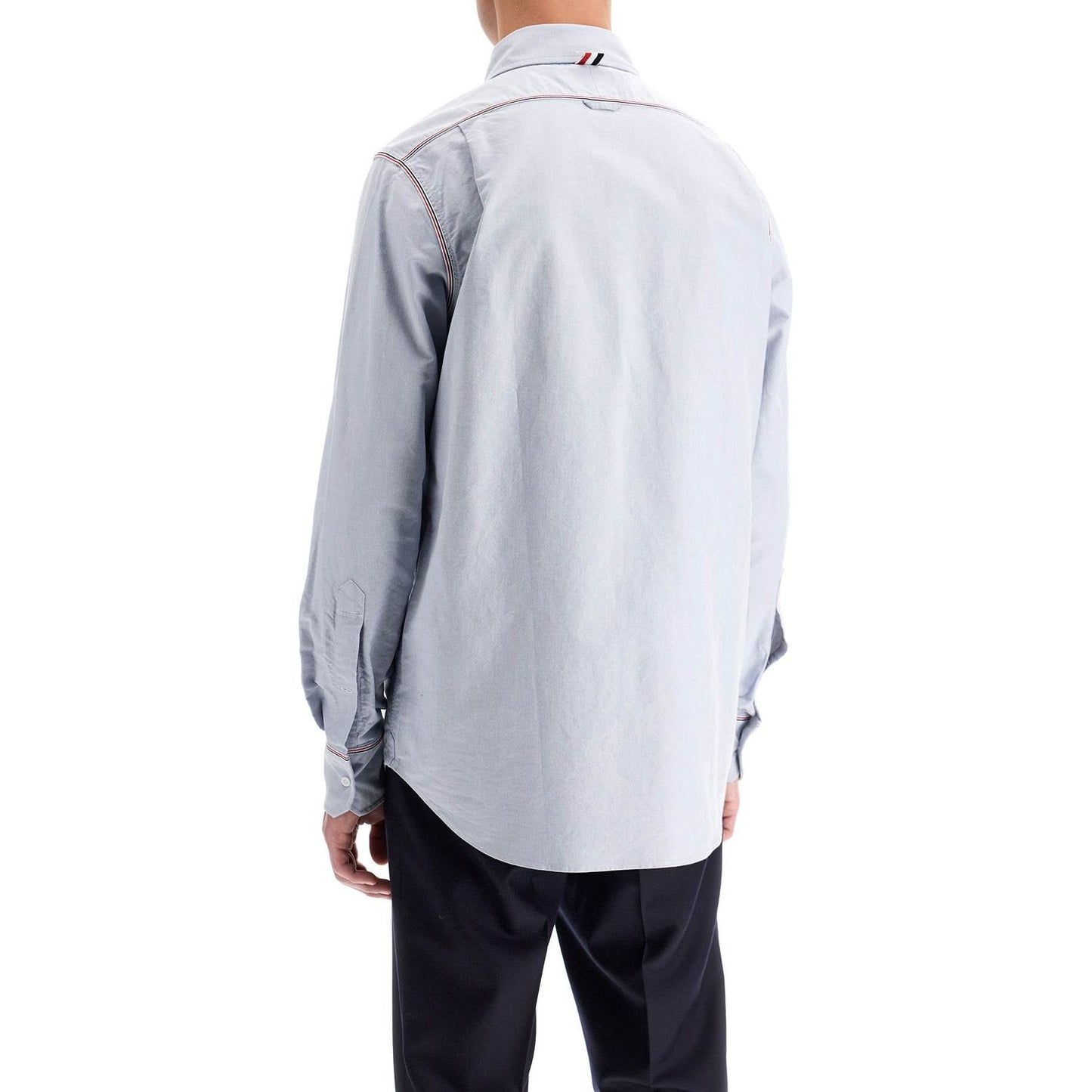 Thom Browne button-down shirt with gros-grain trim Shirts Thom Browne