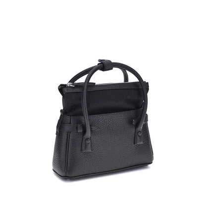 Margiela Black Calf Leather Bos Taurus Handbag Margiela