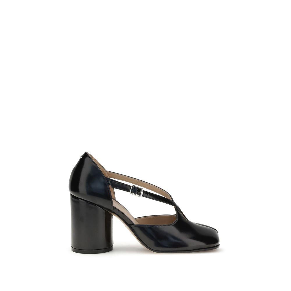 Margiela Black Calf Leather Bos Taurus High Heel Pumps Margiela
