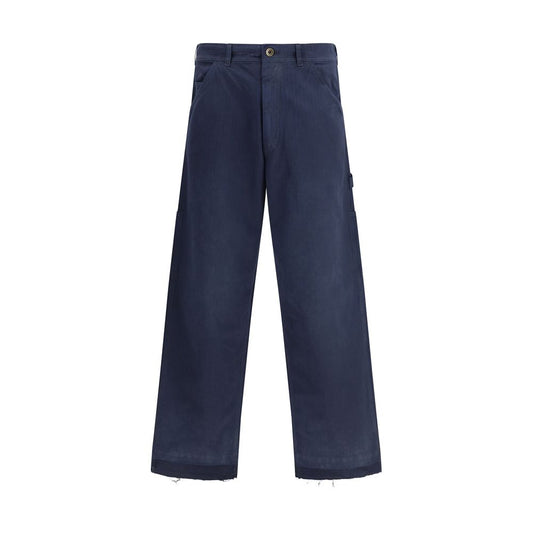 Margiela Blue Cotton Casual Pants Margiela