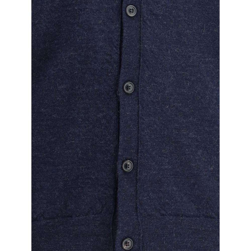 Margiela Blue Wool Cardigan Margiela