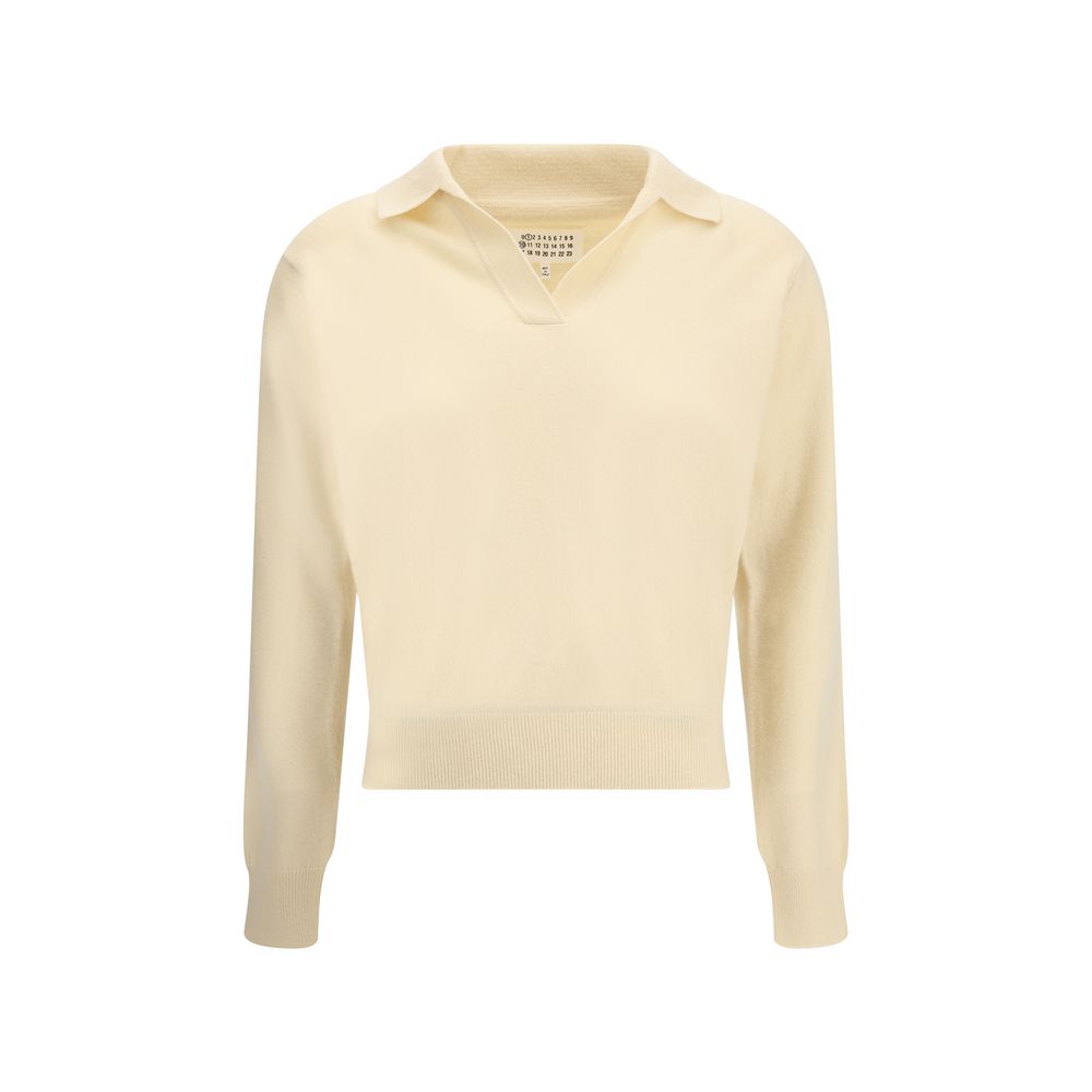 Margiela Cream Fleece Wool Sweater Margiela