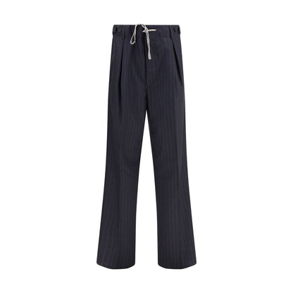 Margiela Gray Wool Casual Pants Margiela