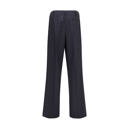 Margiela Gray Wool Casual Pants Margiela