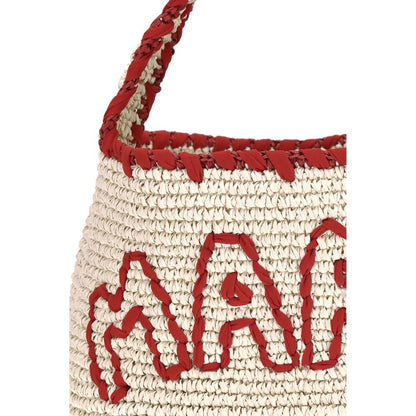 Marni Beige Raffia Shoulder Bag Marni