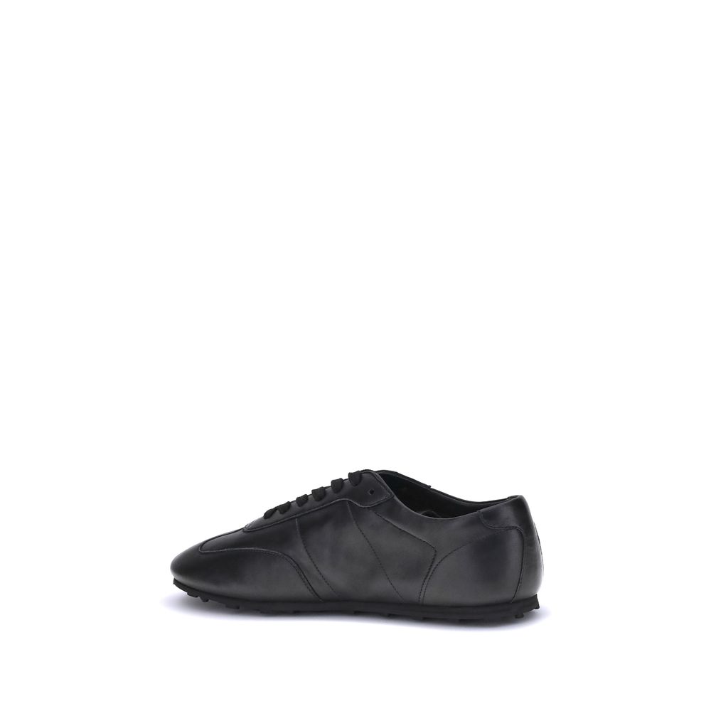 Marni Black Calf Leather Bos Taurus Athletic Sneakers Marni