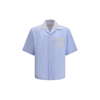 Marni Blue Cotton Pattern Shirt 1728,72470364320,Blue,Clothing,IT46 | S,IT50 | L,IT52 | XL,Marni,Men,New with tags,Pattern - Shirts - Clothing,Shirts - Clothing,Shortsleeve - Shirts - Clothing