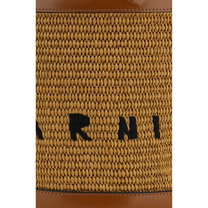 Marni Brown Cotton Backet Bag Marni