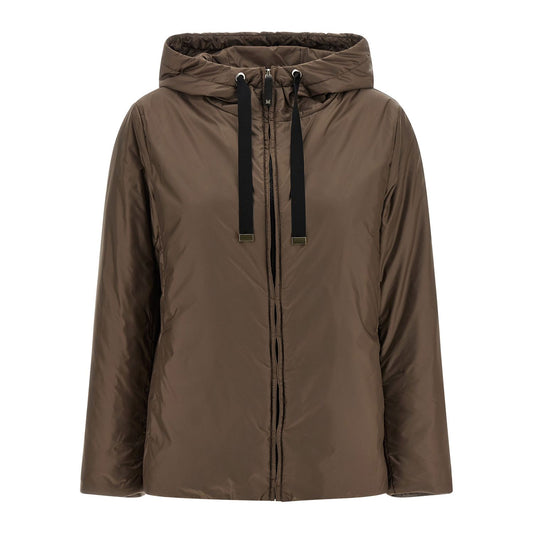 Max Mara Brown Polyester Full-Length Jacket