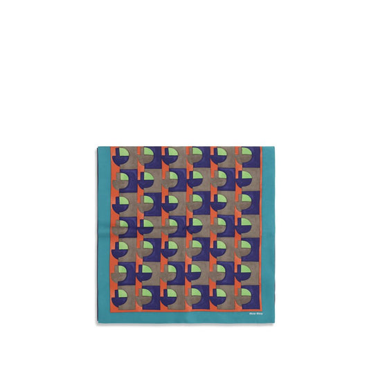 Miu Miu Multicolor Silk Scarf 1728,72470364320,Accessories,Miu Miu,Multicolor,New with tags,Scarves - Accessories,Scarves - Scarves - Accessories,Women