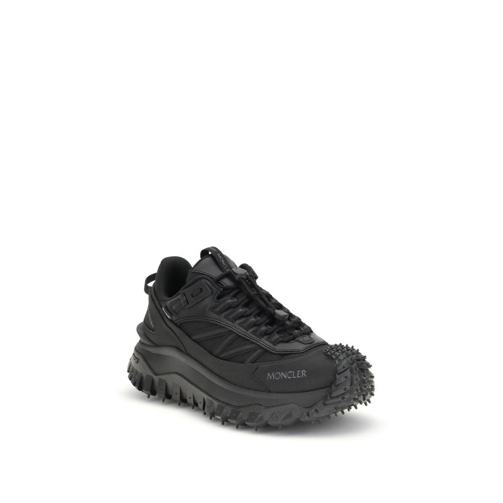 Moncler Black Calf Leather Bos Taurus Athletic Sneakers Moncler