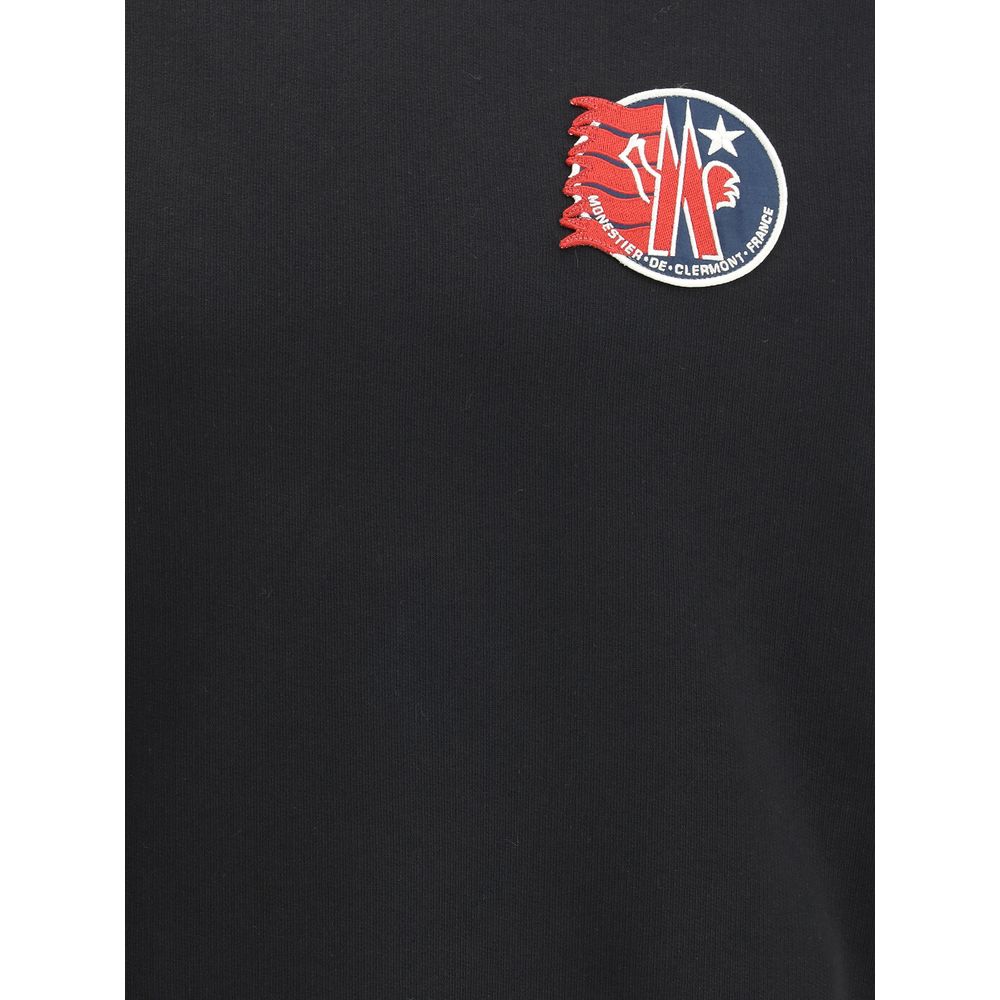 Moncler Black Cotton Sweatshirt Moncler