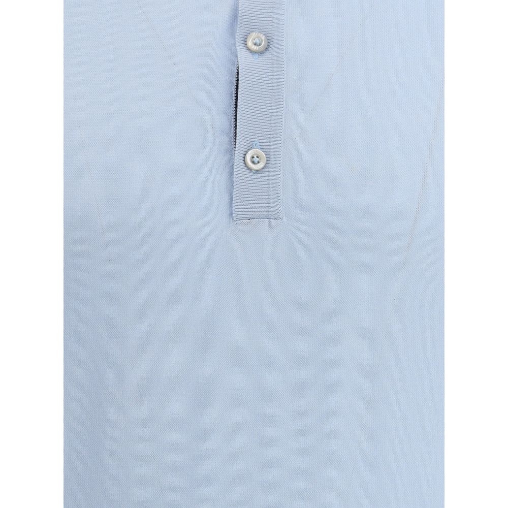 MooRER Light Blue Cotton Polo Shirt MooRER