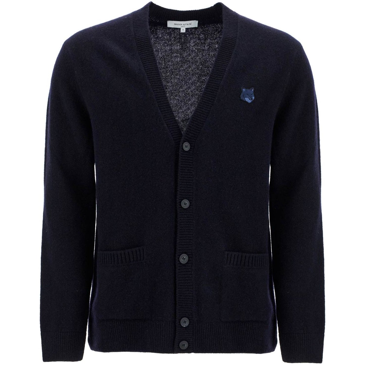 Maison Kitsune bold fox head wool cardigan Knitwear Maison Kitsune