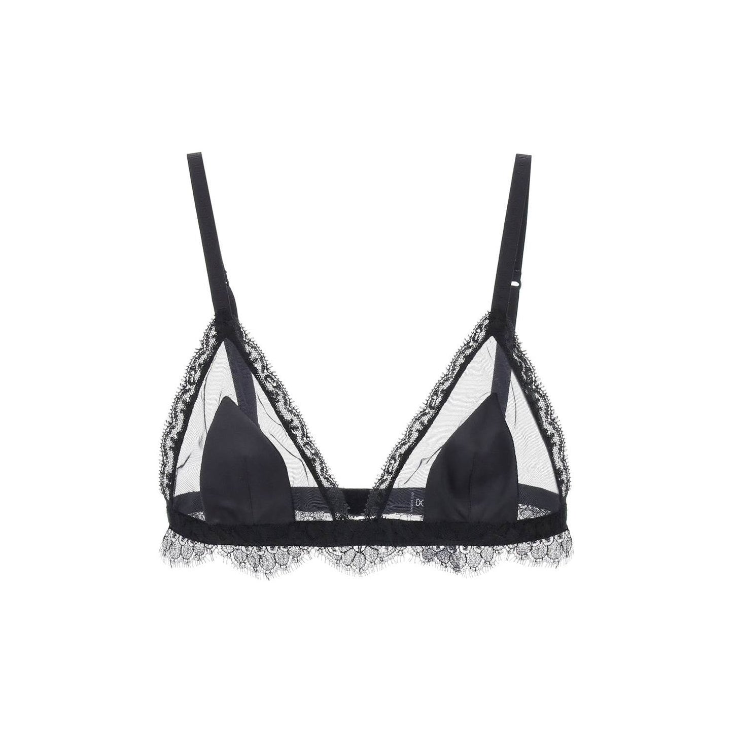 Dolce & Gabbana triangle satin and lace bra Beachwear & underwear Dolce & Gabbana