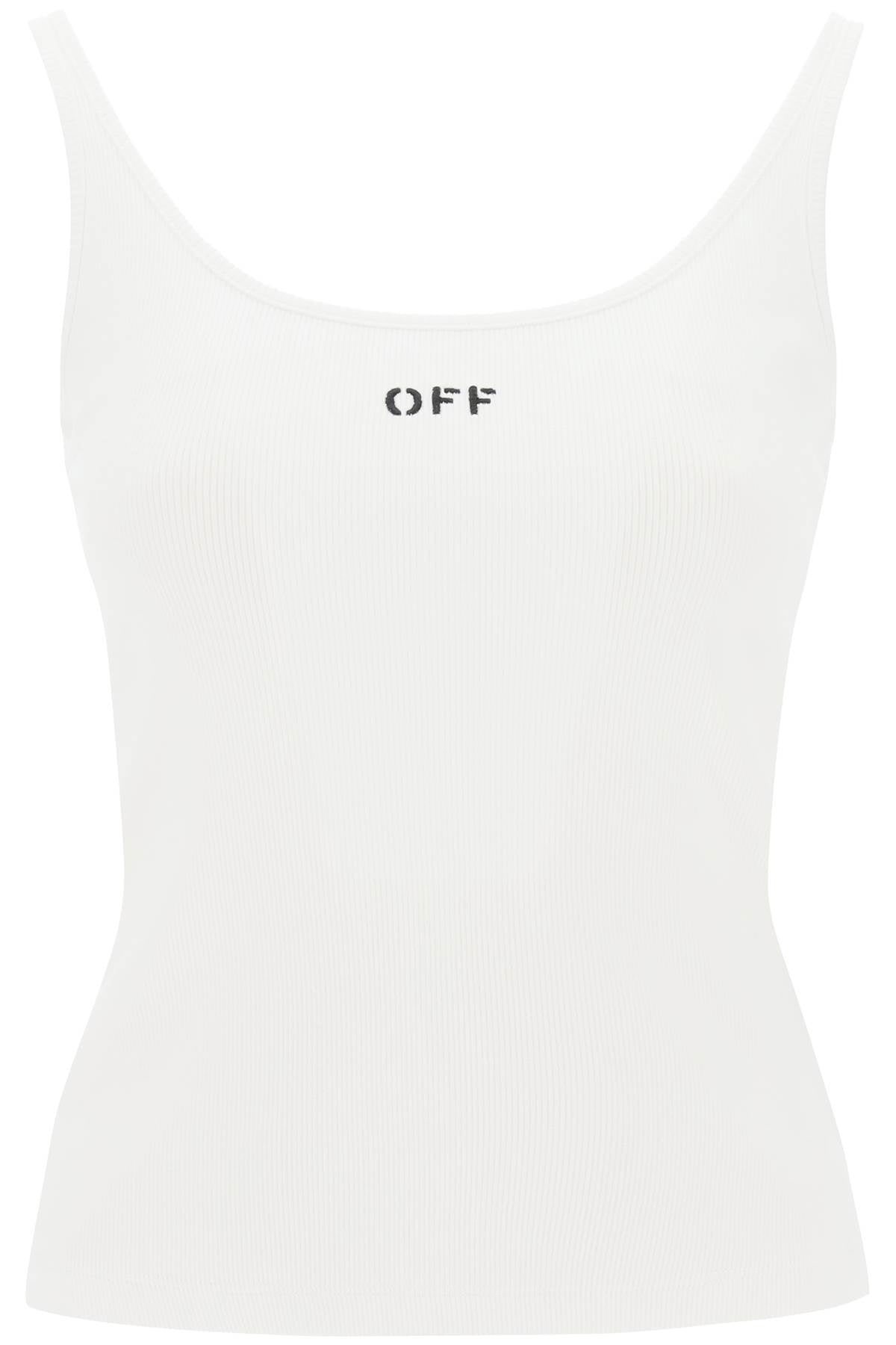 Off White Off-White tank top with off embroidery Topwear Off White