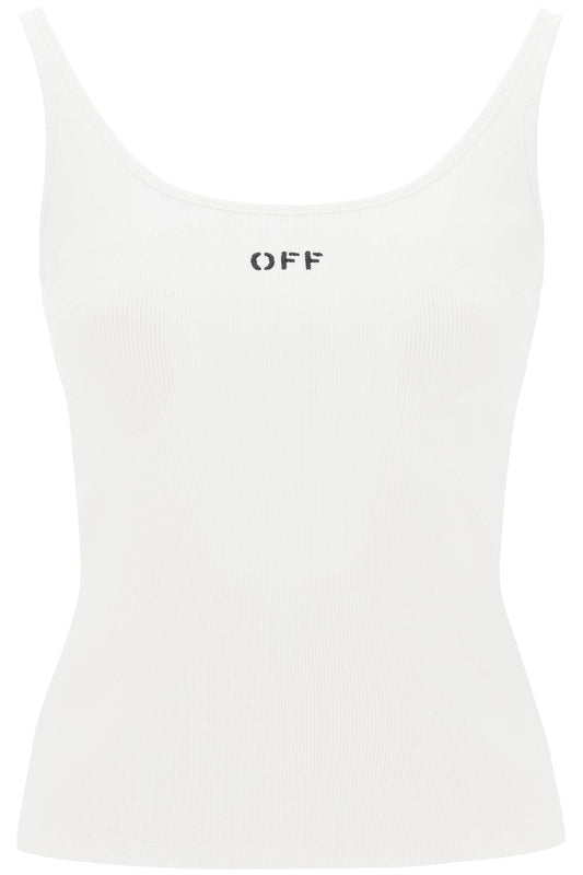 Off White Off-White tank top with off embroidery Topwear Off White