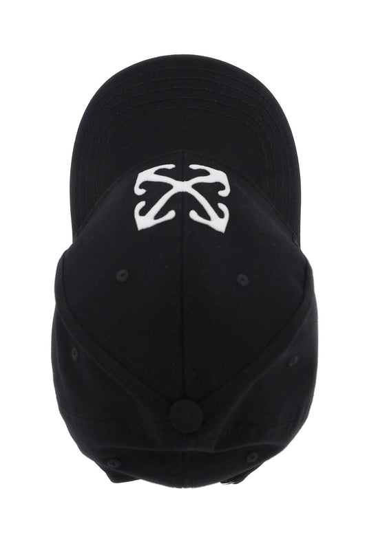 Off-White arrow logo baseball cap with adjustable Scarves Hats & Gloves Off-White