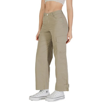 Only Beige Cotton Cargo Pants Only