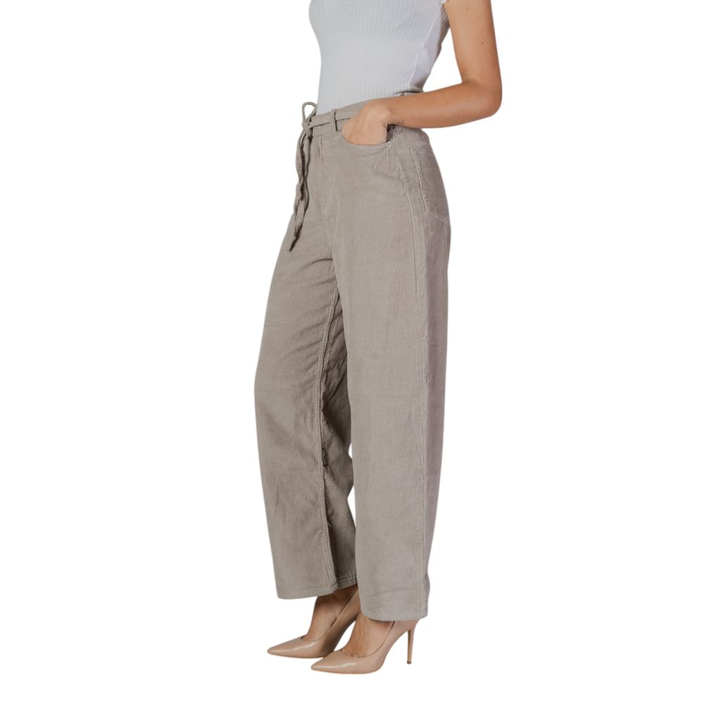 Only Beige Cotton Casual Pants Only