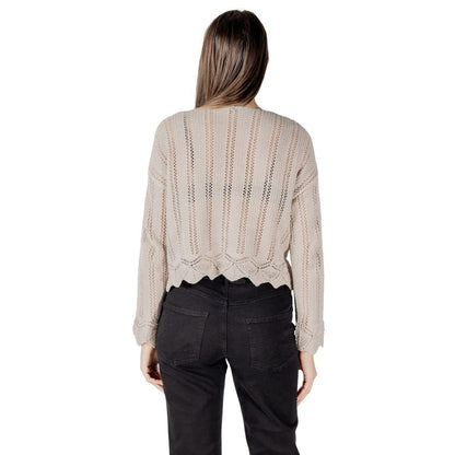 Only Beige Recycled Cotton Sweatshirt Only