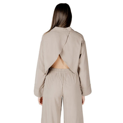 Only Beige Viscose Blouse Only