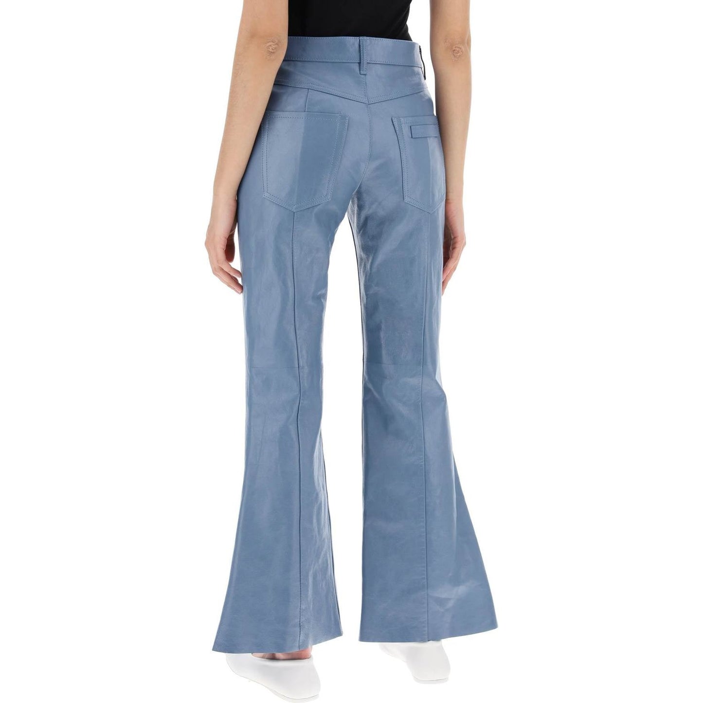 Marni flared leather pants for women Trousers Marni