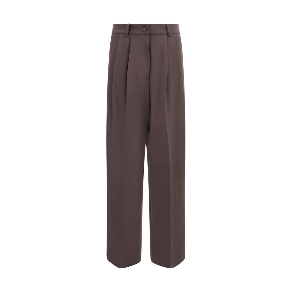 P.A.R.O.S.H. Brown Fleece Wool Dress Pants P.A.R.O.S.H.